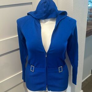 NWT Belldini Zip Front Electric Blue Hoodie